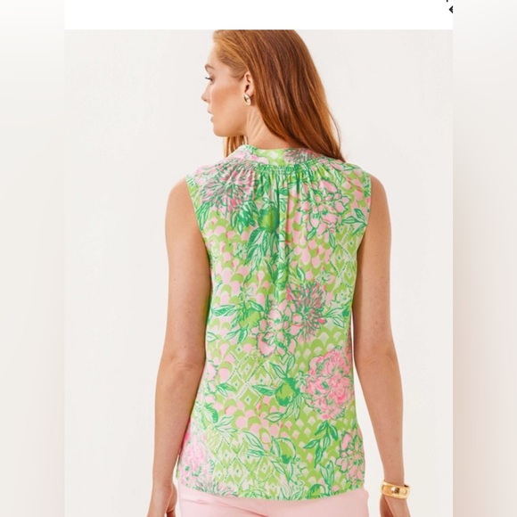 Lilly Pulitzer Sleeveless Silk Elsa Blouse Size XS NWT🌸🌸🌸 - Picture 7 of 7